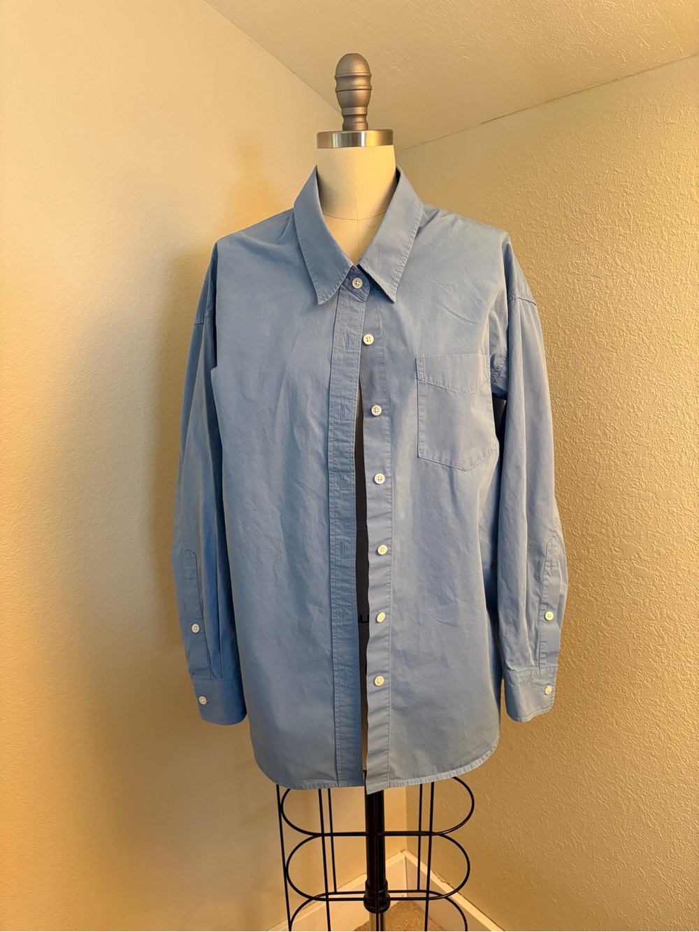 Aritzia Light Blue Button-Down Shirt